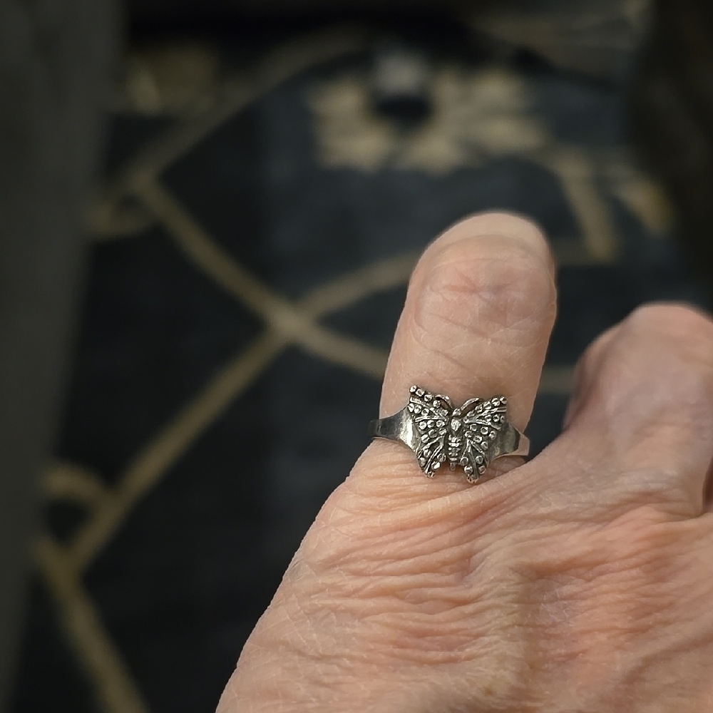 Sterling Butterfly Accent Ring in Silver